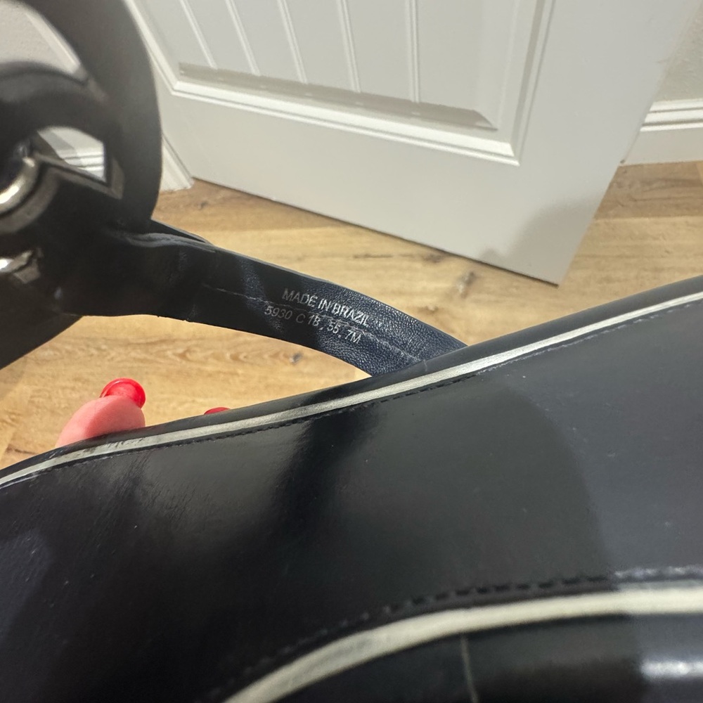 Tory Burch Miller Navy and Silver Sandals - Picture 3 of 3